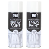 2X 151 White Matt Spray Paint 400ml Spray Paint